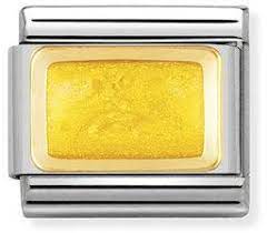 030206/25D Classic GEOMETRIC,S/steel,enamel,18k gold YELLOW rectangle