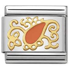 030281/26D Composable CASHMERE 18k gold and enamel (26_Orange Drop)