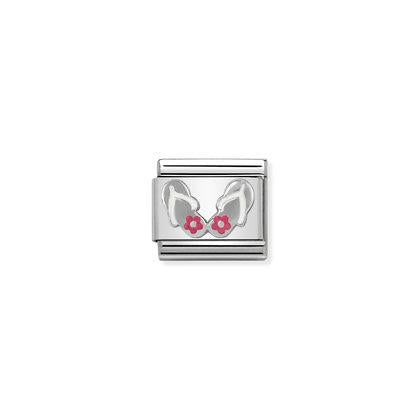 330202/30 Classic Silvershine Enamel Flip flops Link