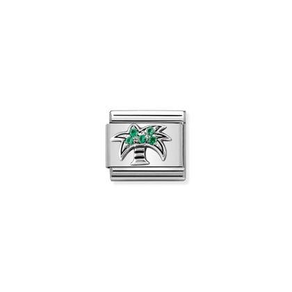 330304/26 Classic Silvershine Palm Tree with CZ Link