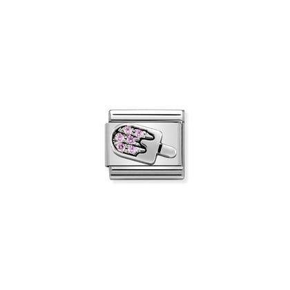 330304/27D Classic Silvershine Pink Icecream with CZ Link