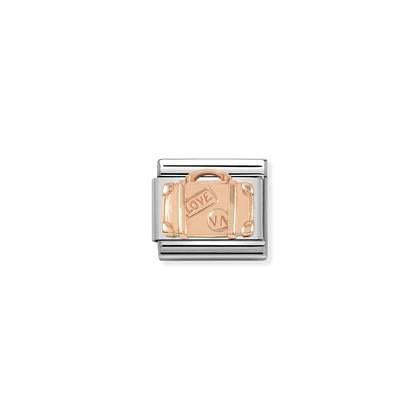 430102/07 Classic Rose Gold Suitcase Link