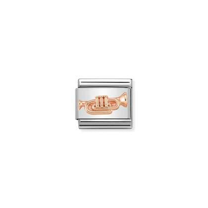 430106/10D Classic Rose Gold Trumpet Link