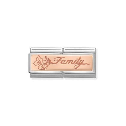 430710/17 Classic Rose Gold Double Family with Flower Link